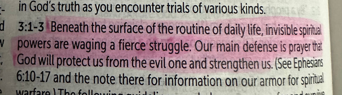 Woman reflecting on faith and spiritual warfare