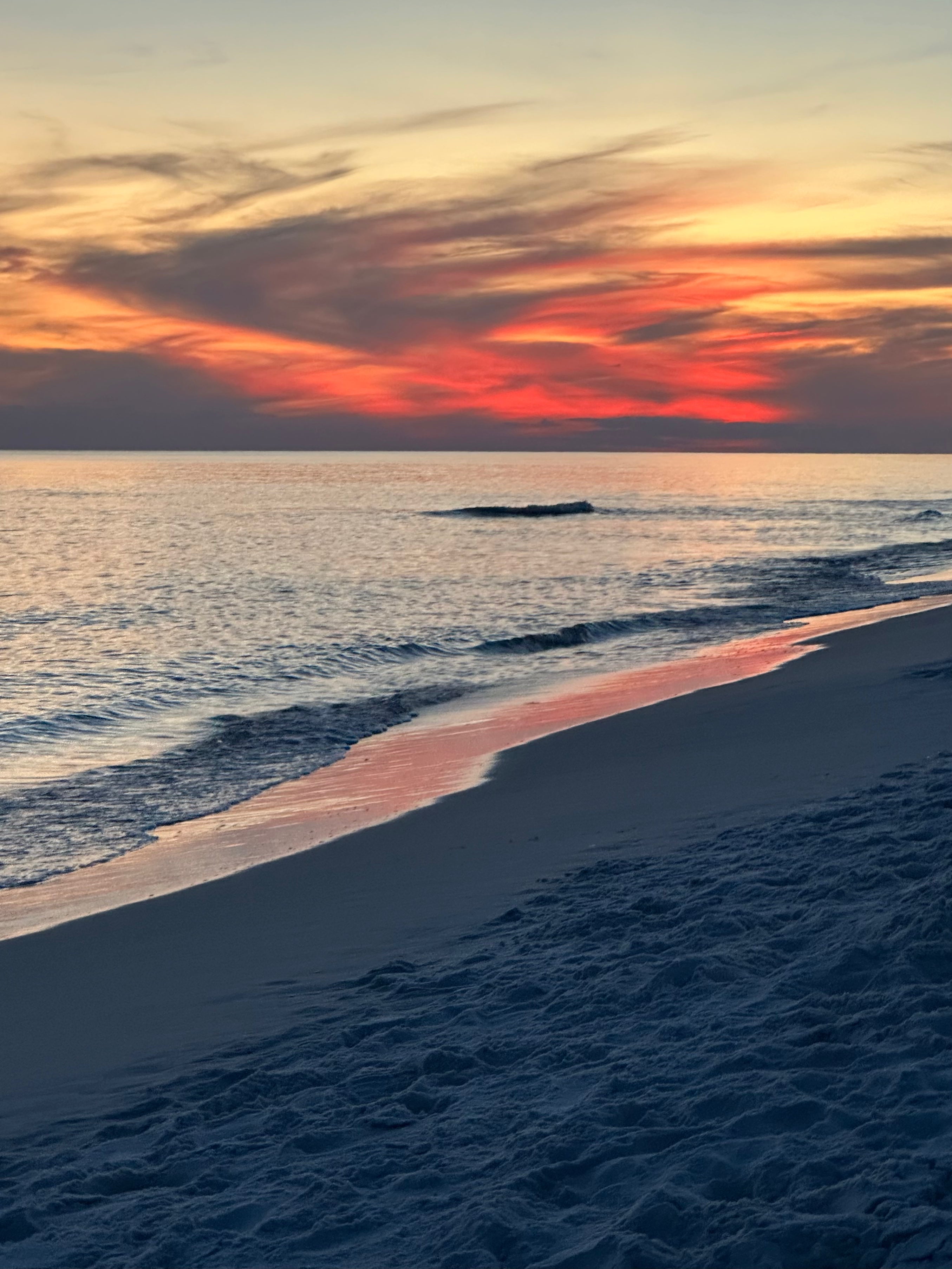 Beach sunset with Joshua 1:9 — Be strong and courageous, the Lord your God is with you