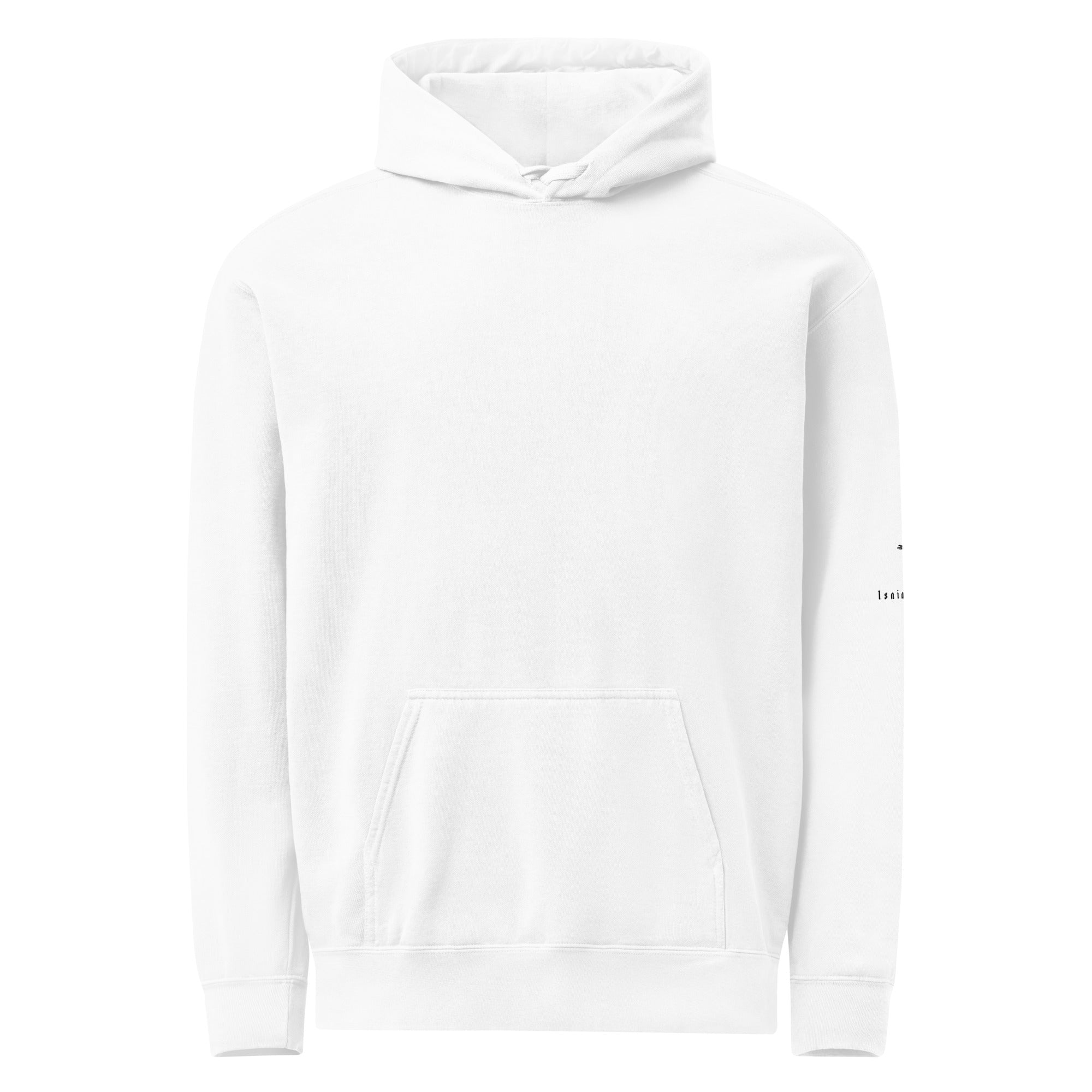 Men's Faith Over Fear signature Christian hoodie in White- frontview