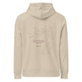 Women's Blessed Is She organic Christian hoodie in desert dust - back view