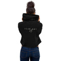 Women's Fear Not Crop Hoodie in Black