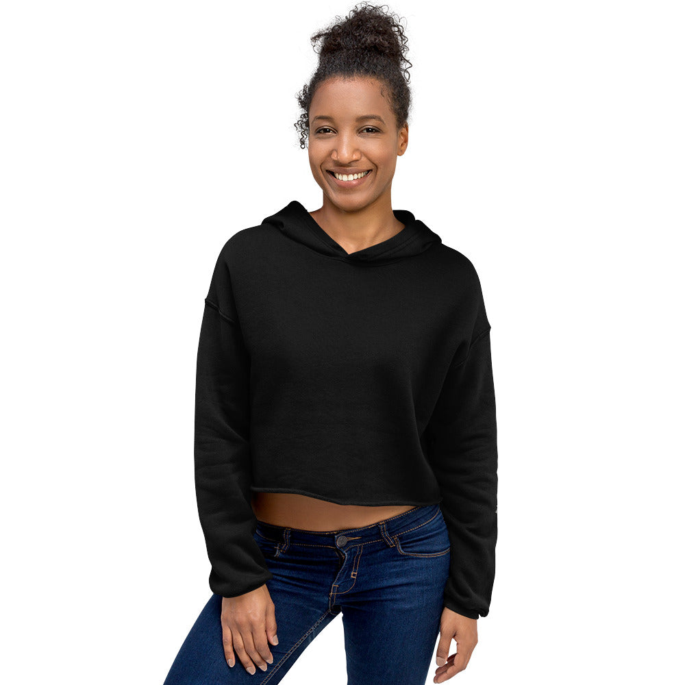 Women's Fear Not crop hoodie in Black